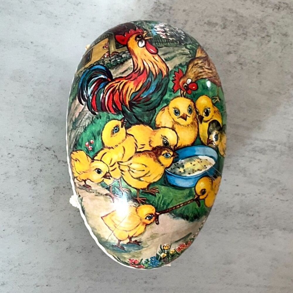 Beautiful vintage German paper mache Easter Egg; German Democratic Republic - Picture 2 of 6